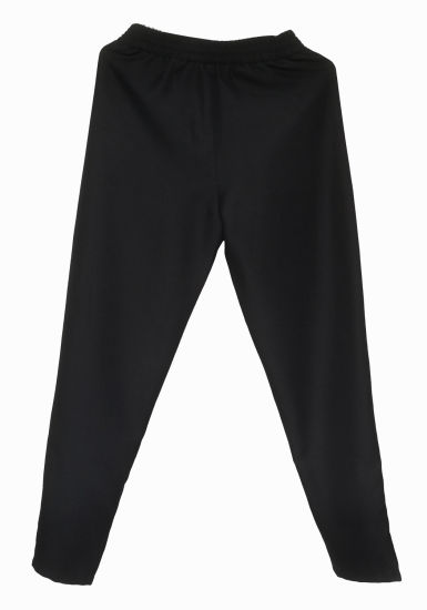 黑色简约风格裤子，宽松形状Wearig，女式休闲裤