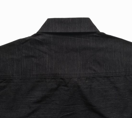 厂价定制全棉休闲纯黑色素色短袖衬衫