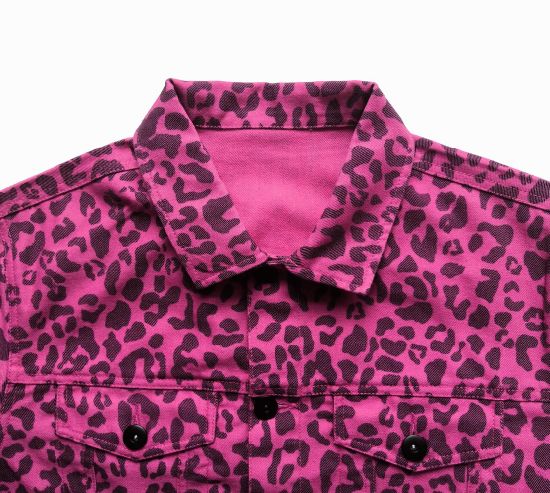 霓虹粉色豹纹夹克